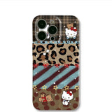 Hello Kitty Leopard Print Phone Case – Cute Bow & Star Design
