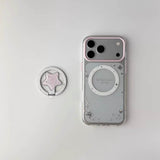 Clear Star Phone Case with Pink Star Ring Holder