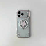 Clear Star Phone Case with Pink Star Ring Holder