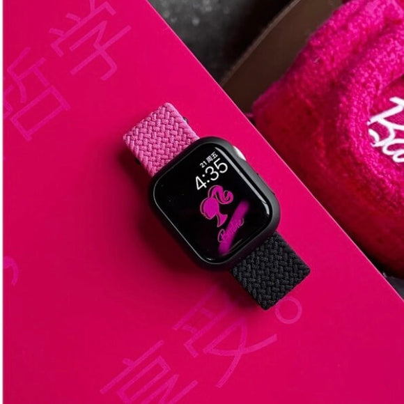 Barbie / Hello Kitty braided pink Apple watch band