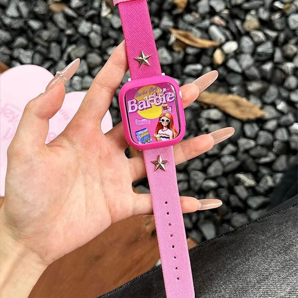 Happy colorful canvas Apple watch band