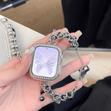 Shining crystal bracelet Apple watch band with diamond case