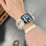 Camellia soft plush bracelet apple watch band