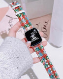 Coarse needle wool colorful  Apple watch band