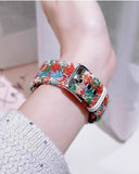 Coarse needle wool colorful  Apple watch band