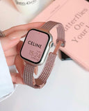 Wheat-braided style stainless steel metal magnetic buckle  Apple watch band