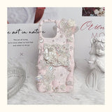 Pink Butterfly Kiss | Handmade Decoden Phone Case with Ribbon & Rose for iPhone & Andriod