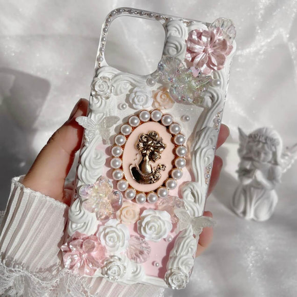 Vintage girl custom decoden phone case for iPhone & Android