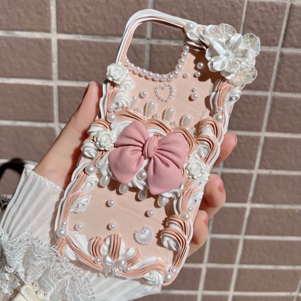 Vintage pink bow custom decoden phone case for iPhone & Android –  Supercutecollection