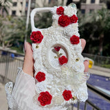 Romantic rose custom decoden phone case for iPhone & Android