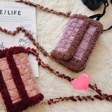 Red & purple wool bag DIY kits with video tutorials