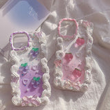 Summer fruit grapes and peacehes handmade and custom phone case for iPhone  & Android