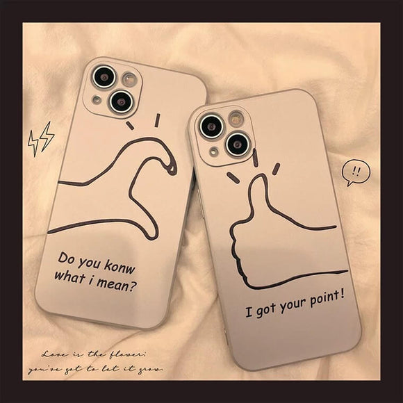 Modern style couple phone case for iPhone