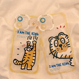 I am the king tiger couple phone case for iPhone