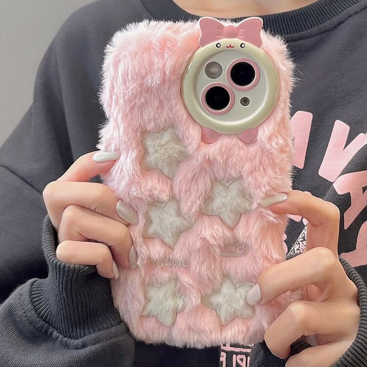 Fluffy Stars iPhone Case – Super Soft Glitter Star Design for iPhone 1 –  Supercutecollection