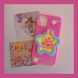 Cute teddy pink handmade phonecase for iPhone  & Android