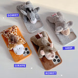 Donkey & sheep & monkey & giraffe phone case for iPhone