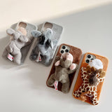 Donkey & sheep & monkey & giraffe phone case for iPhone