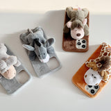 Donkey & sheep & monkey & giraffe phone case for iPhone