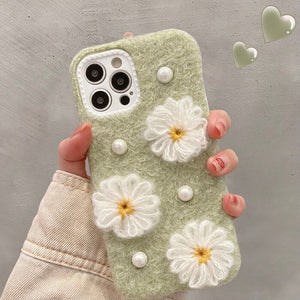Elegant Floral Pearl iPhone Case – Luxury Flower & Pearl Design for iPhone /13/12/11/Pro/Max | Super Cute Collection
